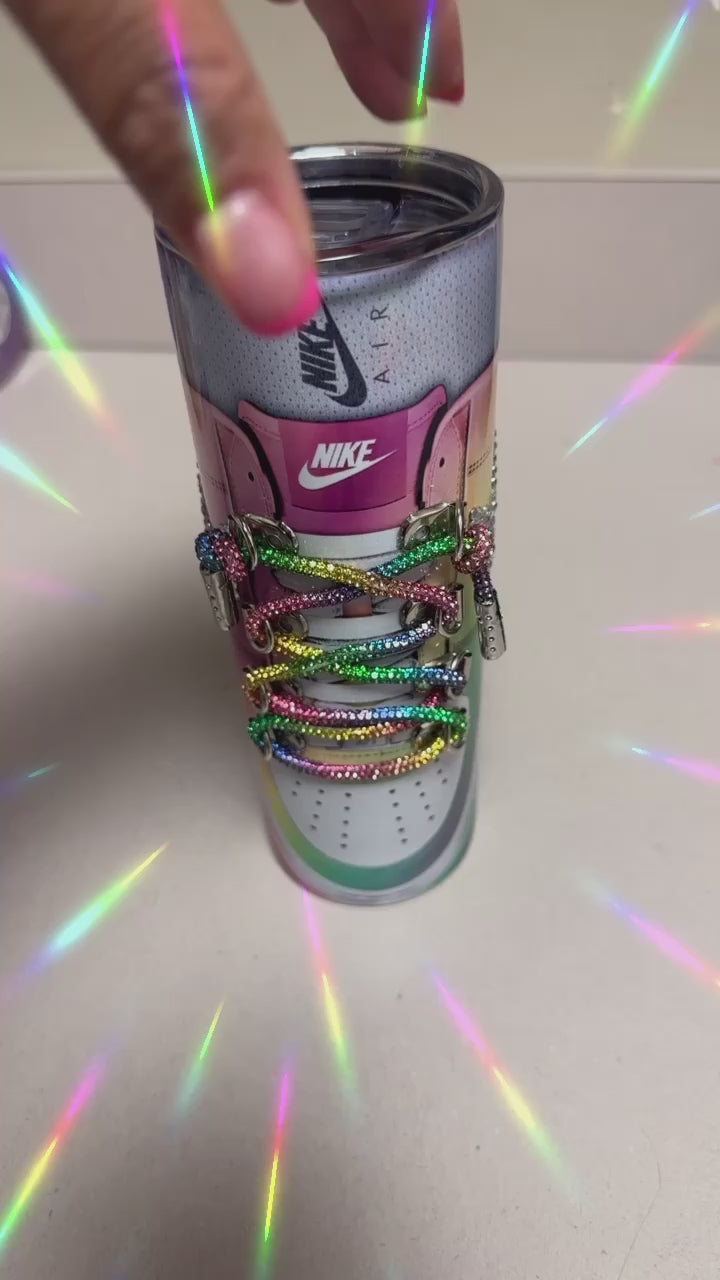 Sneaker rhinestone tumbler